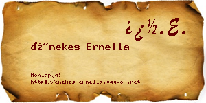 Énekes Ernella névjegykártya